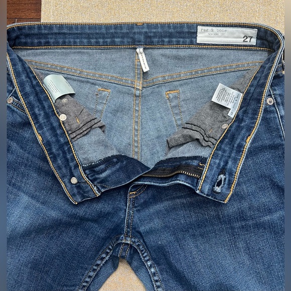 ❤️ Rag&Bone Dre- low rise slim boyfriend Blue Jeans - Picture 9 of 11